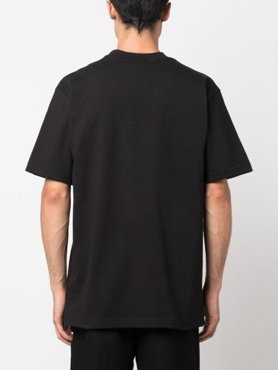 Shop Han Kjobenhavn Logo-print Organic Cotton T-shirt In Black