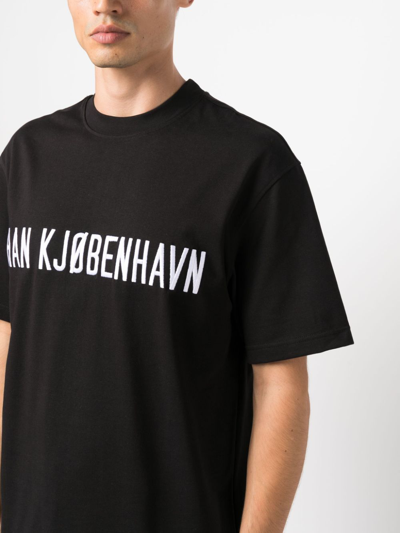 Han Kjobenhavn Logo-print Organic Cotton T-shirt In Black