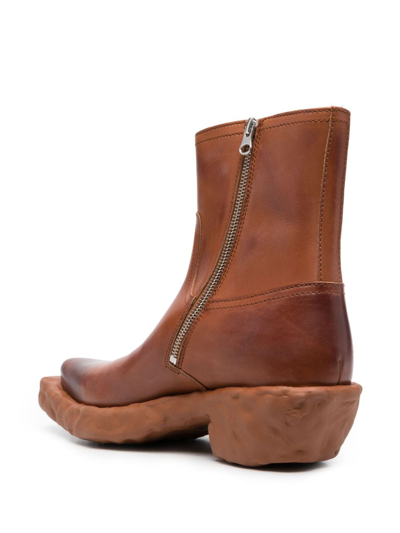 Shop Camperlab Venga Leather Ankle Boots In Brown