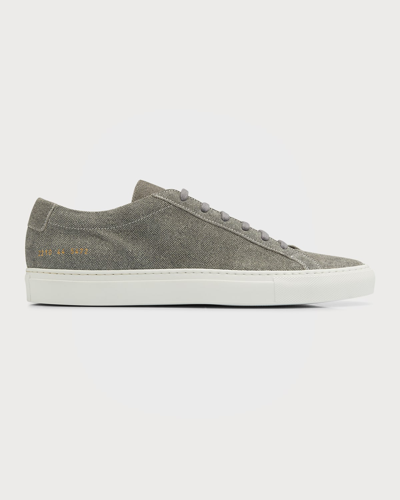 Shop Common Projects X B. Shop Men's Achilles Patterned Suede Low-top Sneakers In Dark Grey