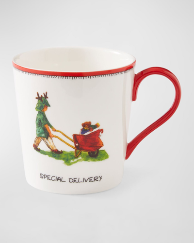 Shop Kit Kemp For Spode Graphic Christmas Mug, 12 oz In Special Delivery