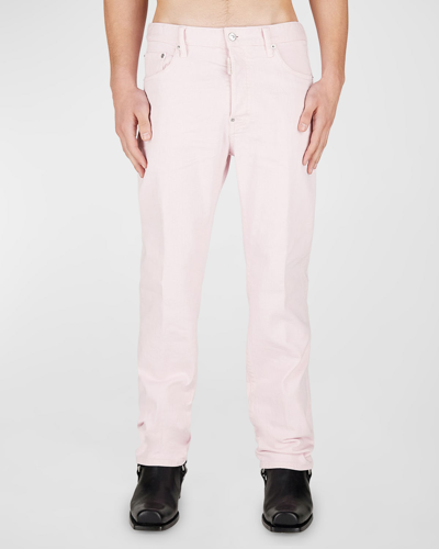 Shop Dsquared2 Men's 642 Straight-leg Jeans In Pink