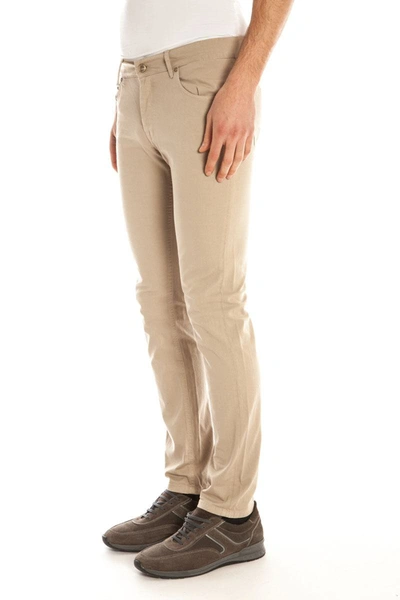 Shop Daniele Alessandrini Jeans Trouser In Beige