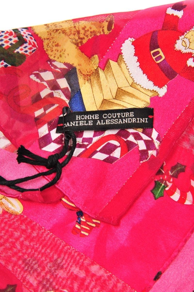 Shop Daniele Alessandrini Scarf Scarves Foulard In Pink