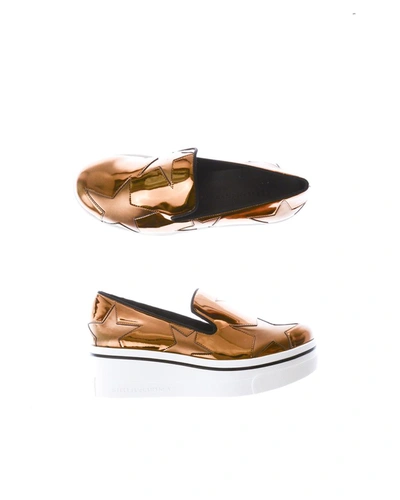 Shop Stella Mccartney Moccasin Shoes In Gold