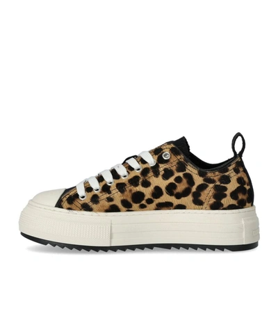 Shop Dsquared2 Berlin Leopard Print Sneaker In Brown