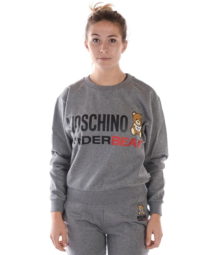 Shop Moschino Underwear Sweatshirt In Grey