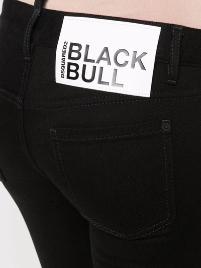 Shop Dsquared2 Black Bull Jennifer Skinny Jeans