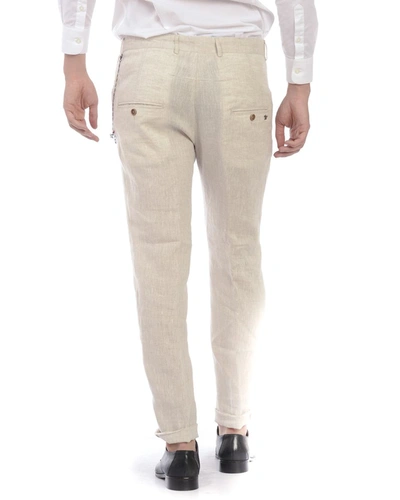 Shop Daniele Alessandrini Jeans Trouser In Beige