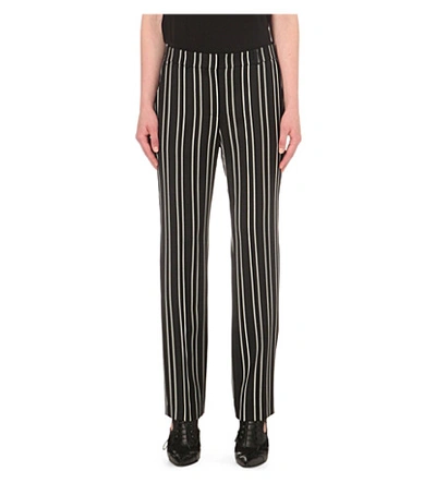 Givenchy Striped Slim-fit Wool Trousers In Black
