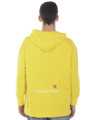 Shop Daniele Alessandrini Sweatshirt Hoodie In Yellow