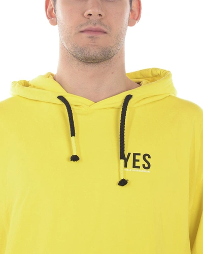 Shop Daniele Alessandrini Sweatshirt Hoodie In Yellow