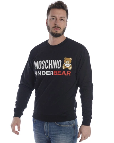 Shop Moschino Underwear Sweatshirt Hoodie In Black