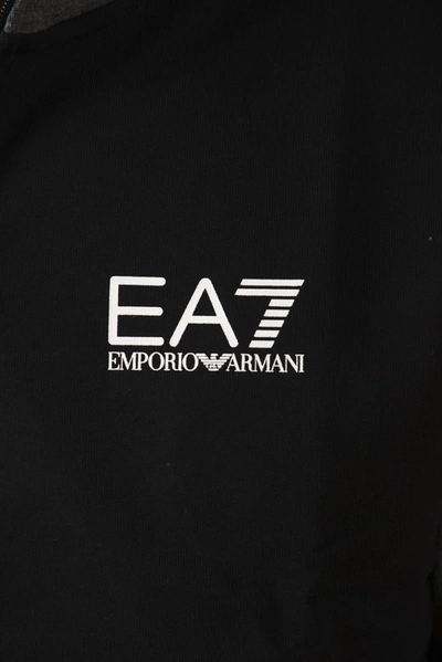 Shop Ea7 Emporio Armani Sweatshirt Hoodie In Black