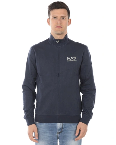 Shop Ea7 Emporio Armani Sweatshirt Hoodie In Blue