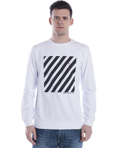 Shop Daniele Alessandrini Sweatshirt Hoodie In White