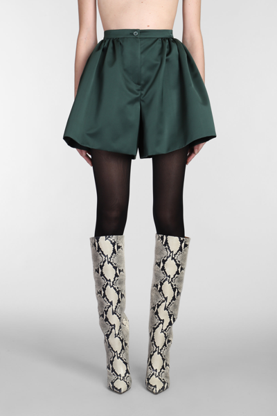 Shop Rochas Shorts In Green Polyester