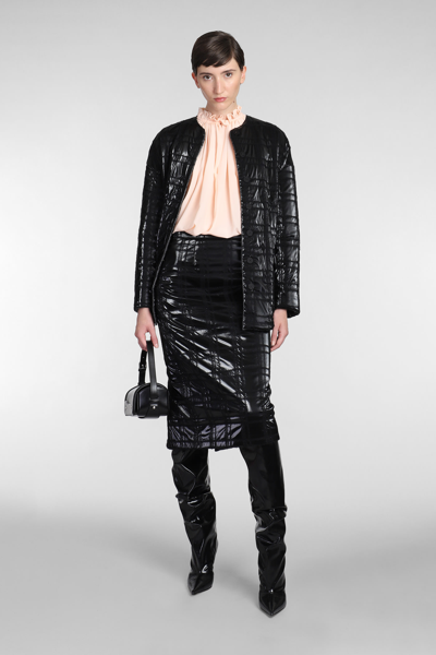 Shop Rochas Skirt In Black Polyamide