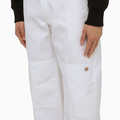 Shop Dickies Straight Leg Trousers In White