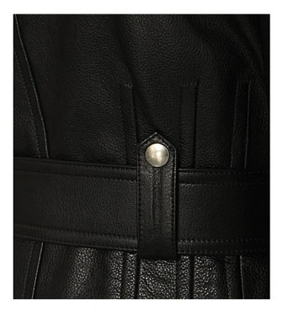 Shop Alexander Mcqueen Slim-fit Leather Biker Jacket In Black