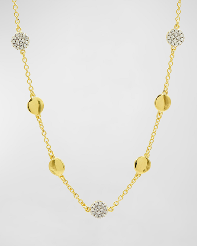 Shop Freida Rothman Radiance Station Necklace In Gold