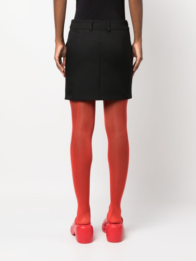 Off-white Off White Black Drill Mini Skirt In Black