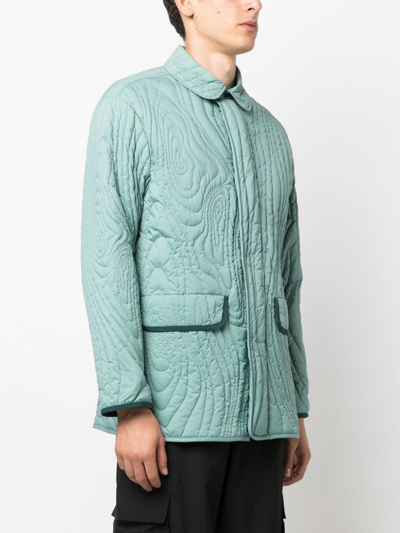 Shop Moncler X Salehe Bembury Harter-heighway Quilted Down Jacket In Green