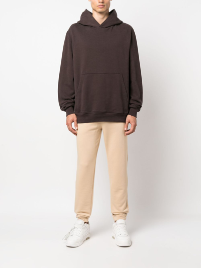 Shop Karl Lagerfeld Organic-cotton Blend Track Pant In Neutrals