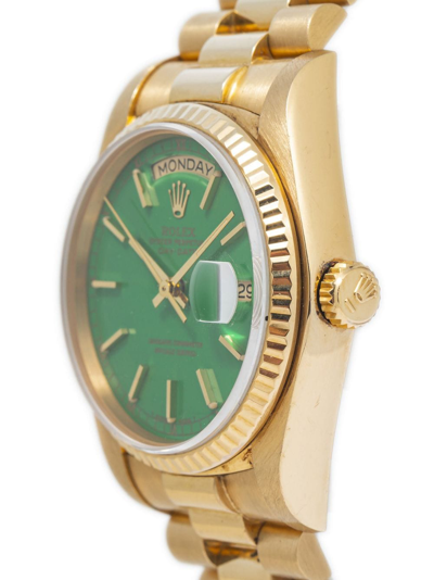 Pre-owned Rolex 1979  Day Date 36mm In Green