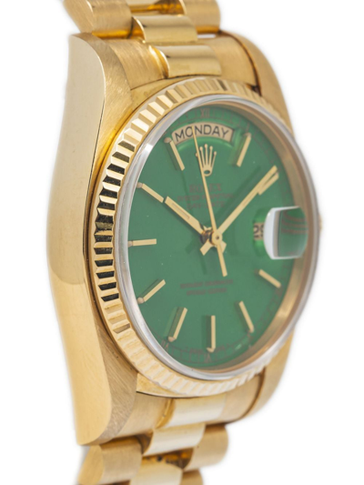 Pre-owned Rolex 1979  Day Date 36mm In Green