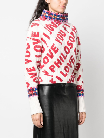Philosophy Di Lorenzo Serafini I Love You Philosophy Wool Jumper In White