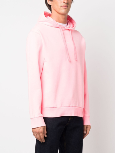Shop Apc Larry Cotton Hoodie In Pink