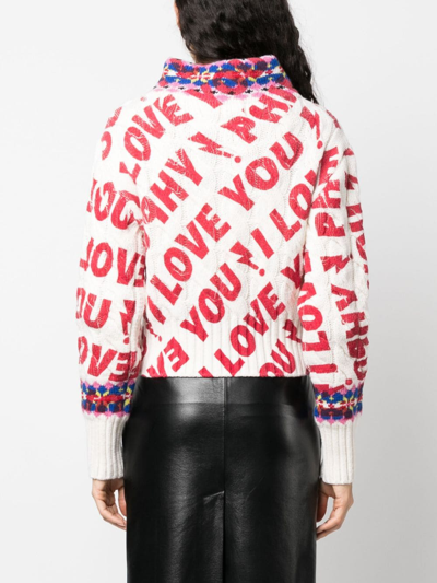 Philosophy Di Lorenzo Serafini I Love You Philosophy Wool Jumper In White