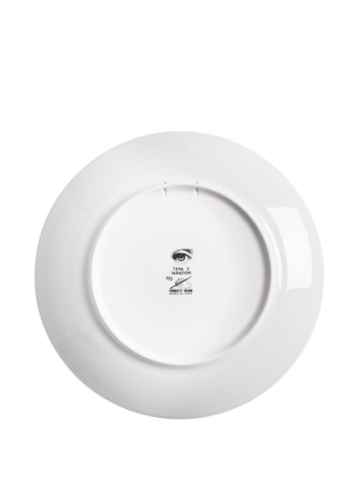 Fornasetti Tema E Variazioni Porcelain Plate (26cm) In White