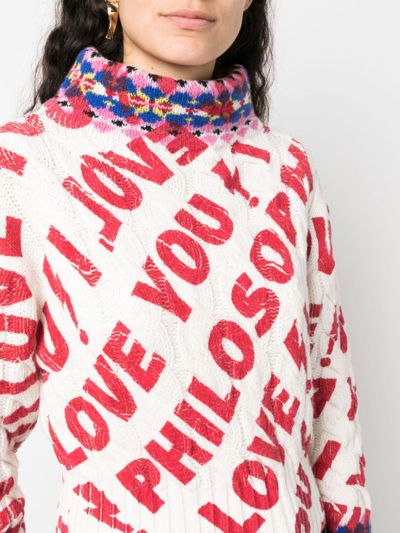 Philosophy Di Lorenzo Serafini I Love You Philosophy Wool Jumper In White