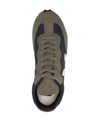 Veja Rio Branco Sneakers In Green Suede And Fabric In Blue