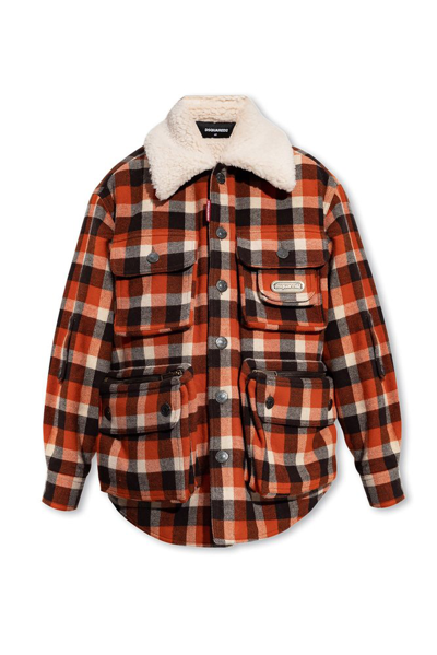 Shop Dsquared2 Checked Buttoned Jacket In Multi