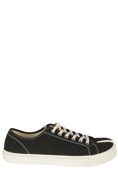 Shop Maison Margiela Cleft Toe Sneakers In Black