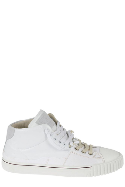 Shop Maison Margiela Evolution Mid Sneakers In White