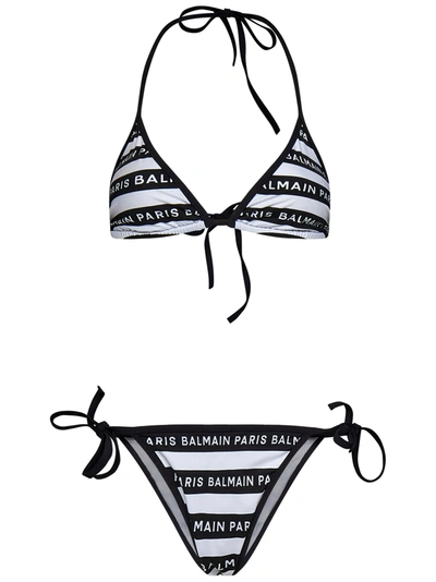 Shop Balmain Bikini In Nero