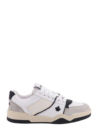Shop Dsquared2 Spiker Sneakers In Bianco/nero