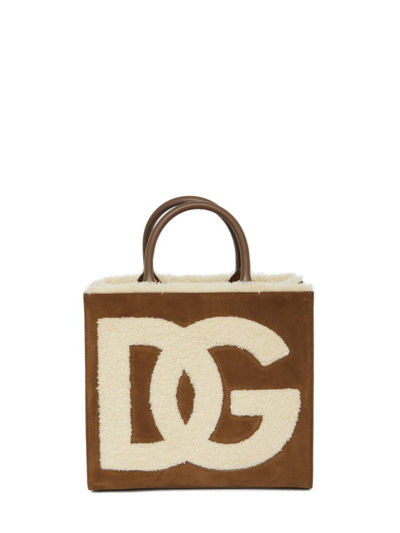 Shop Dolce & Gabbana Dg Daily Tote Bag In Beige