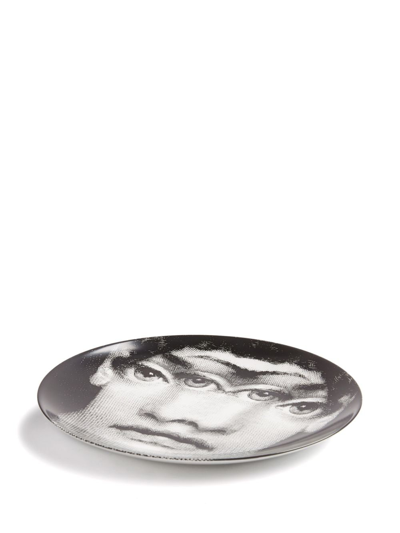 Shop Fornasetti Wall Round Plate In Schwarz