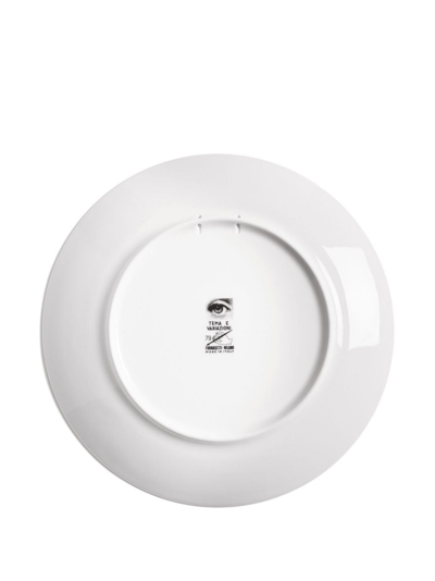 Fornasetti Wall Round Plate In Schwarz