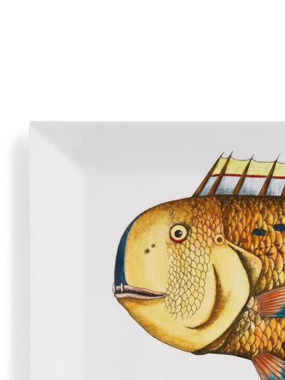 Fornasetti Tray Pesce Lampuga In Weiss