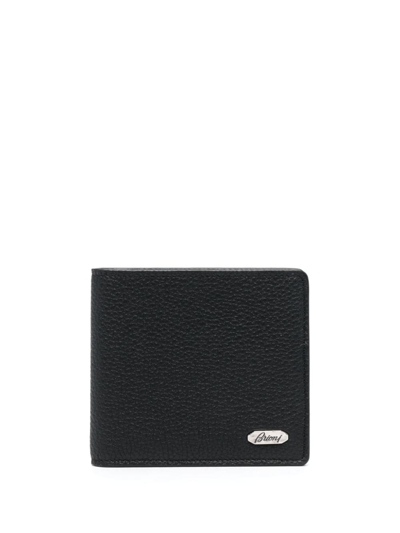 Shop Brioni Bi-fold Leather Wallet In Schwarz