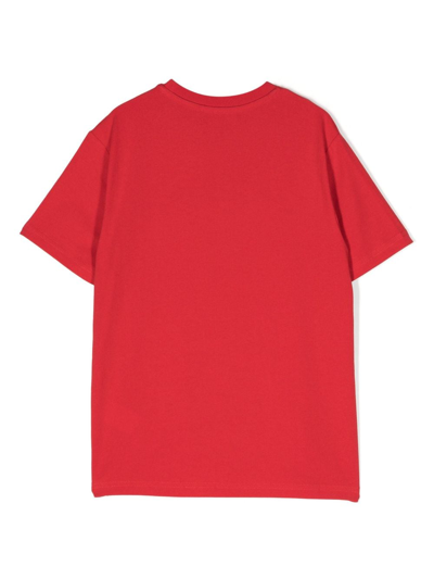 Shop Dsquared2 Logo-print Cotton T-shirt In Red