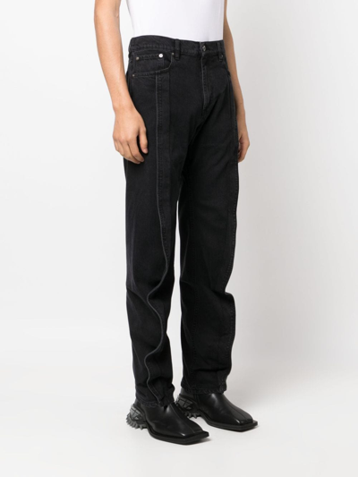Y/project High-rise Straight Jeans In Schwarz