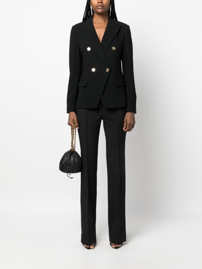 Shop Michael Michael Kors Dart-detail Tailored Trousers In Schwarz