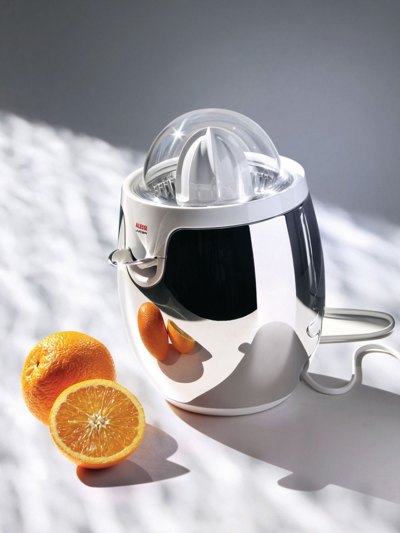 Shop Alessi Stainless-steel Electric Citrus-squeezer In Silber